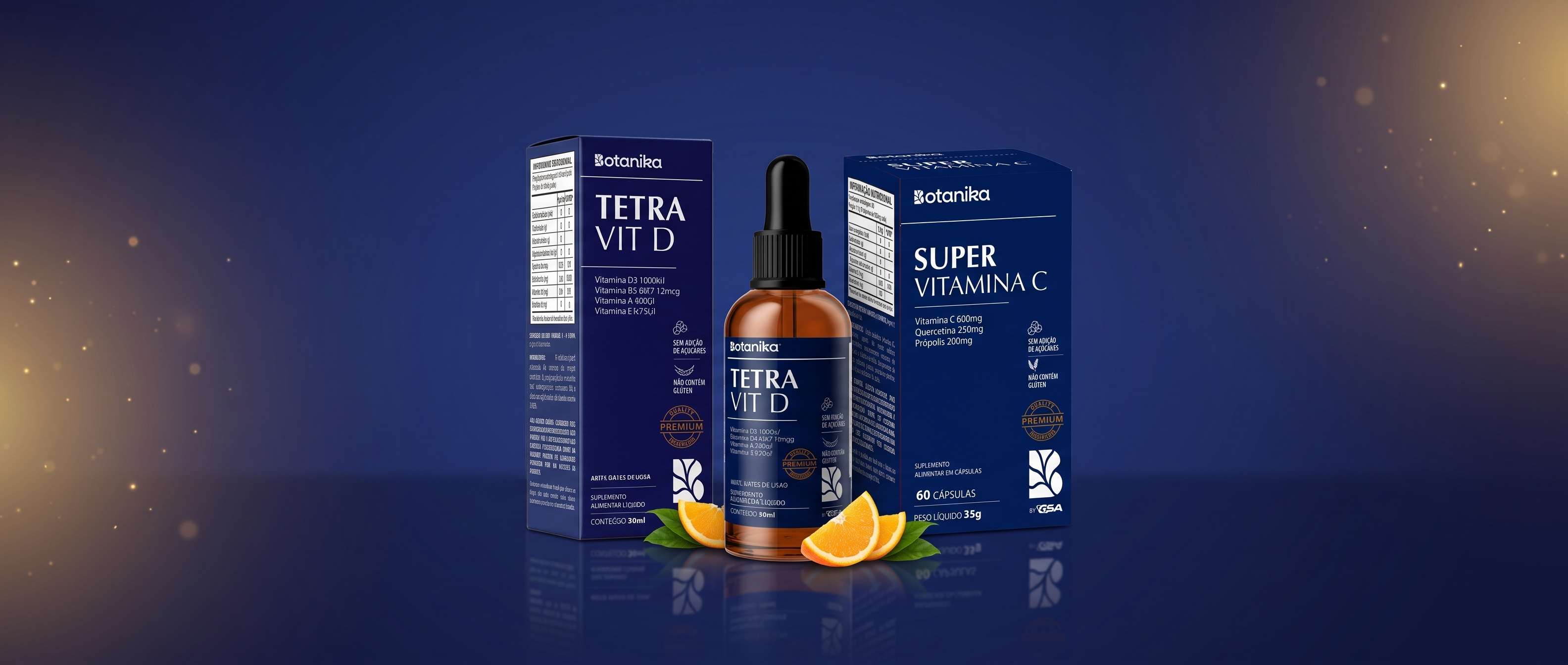Kit Imunidade — TetraVit D + Super Ômega 3 + Super Vitamina C