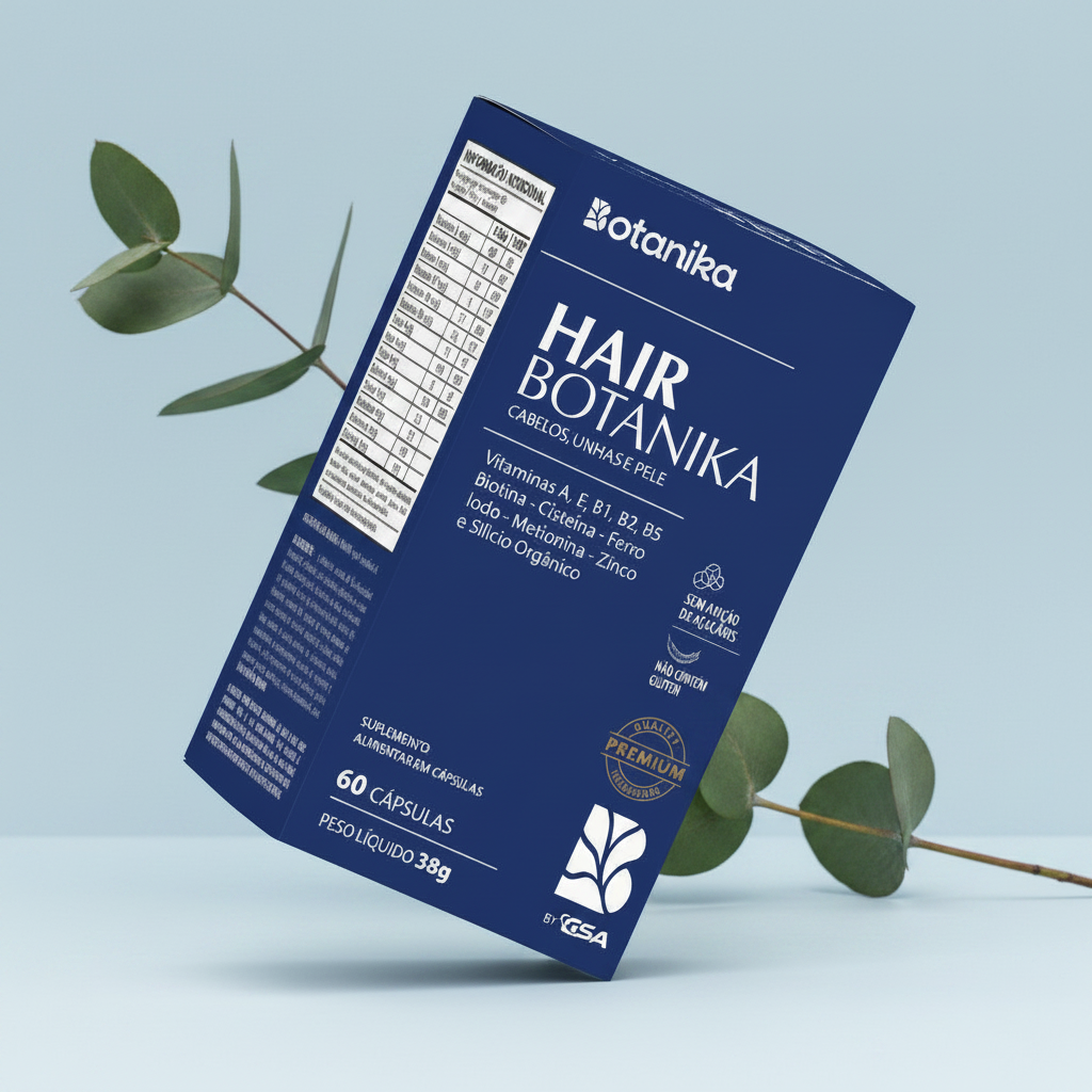 Hair Botanika — Cabelos, Unhas e Pele com Biotina, Zinco, Cisteína e Silício