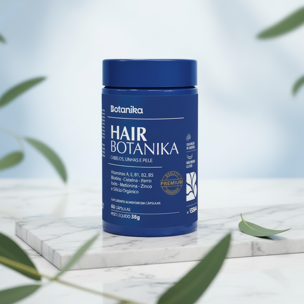 Hair Botanika — Cabelos, Unhas e Pele com Biotina, Zinco, Cisteína e Silício