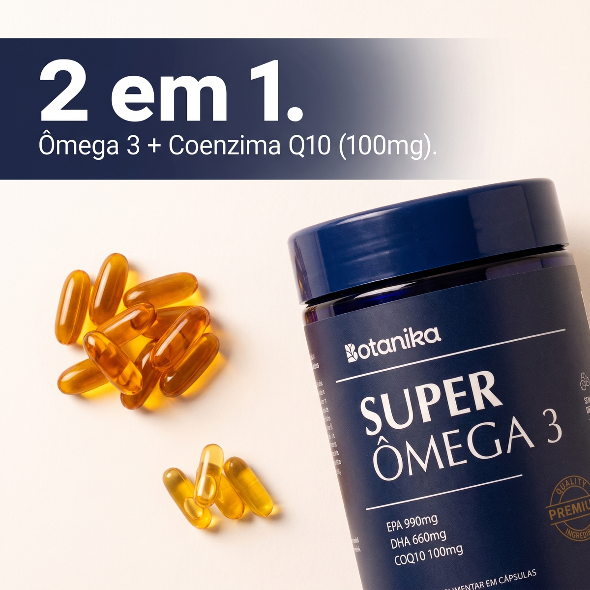 Super Ômega 3 — 2 em 1 com CoQ10