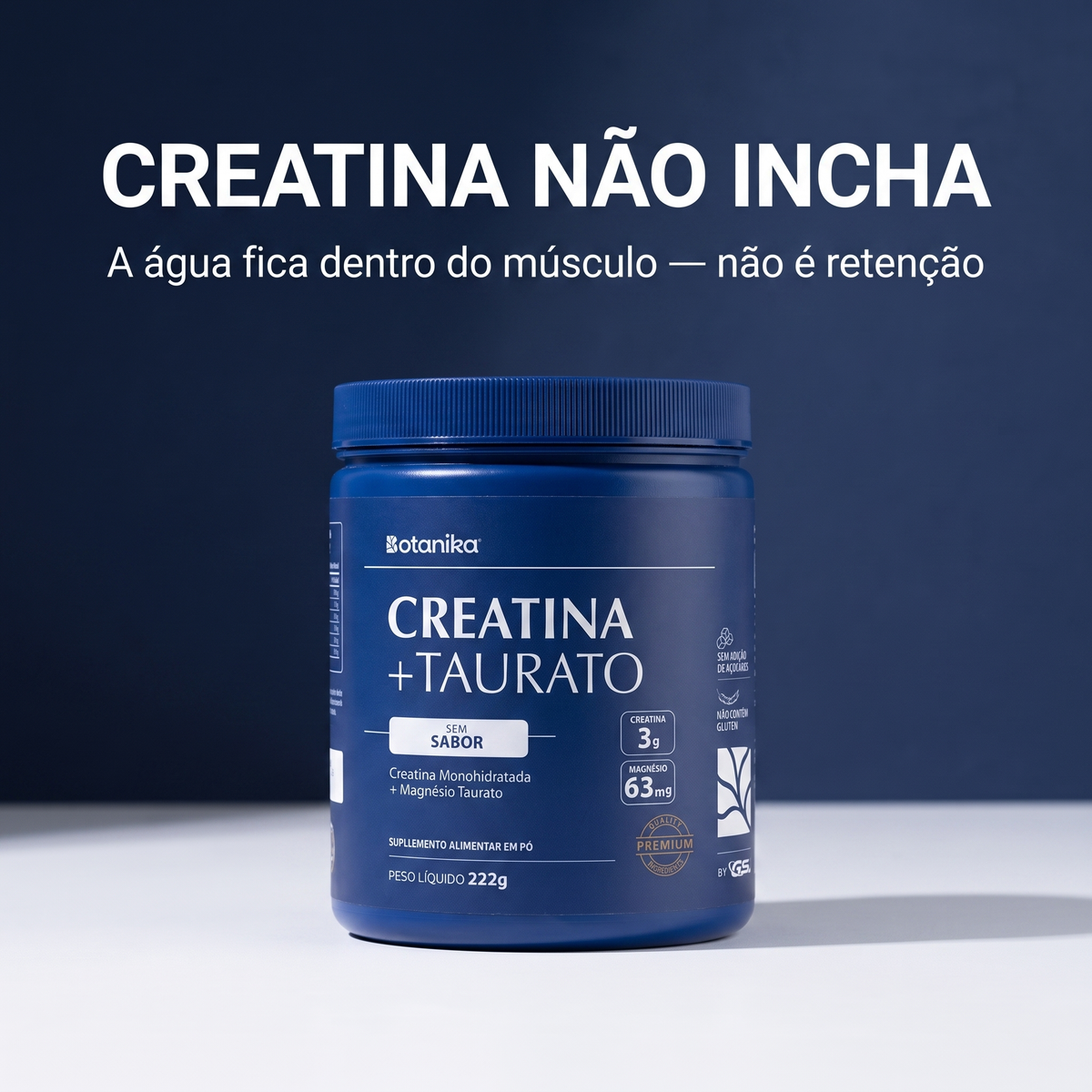 Creatina Botanika - creatina nao incha