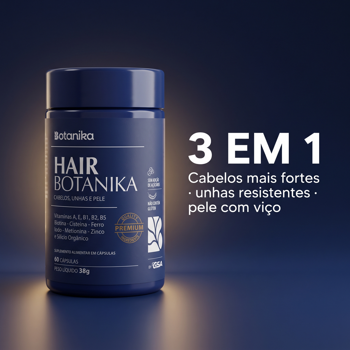Hair Botanika - 3 em 1 cabelo unha pele