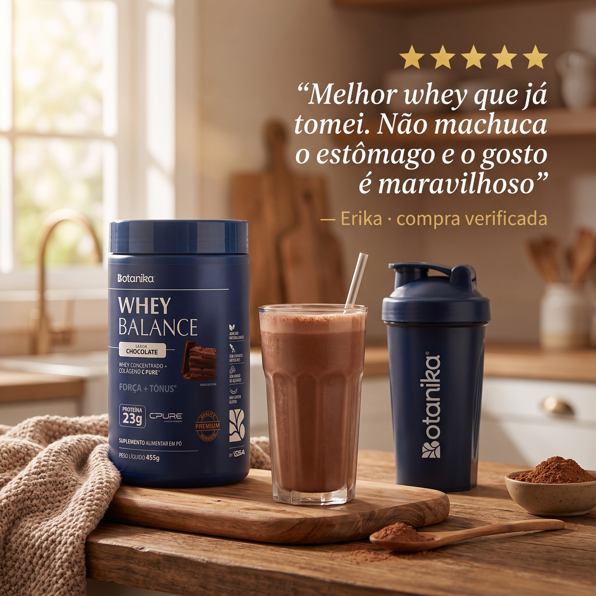 Whey Balance Chocolate - prova social nota 5 estrelas
