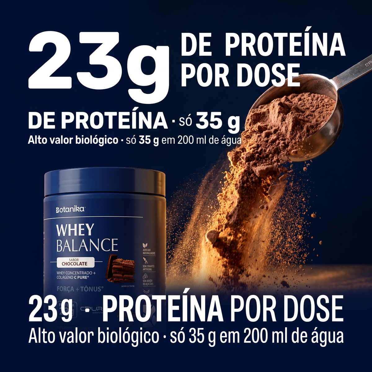 Whey Balance Chocolate - 23g de proteina
