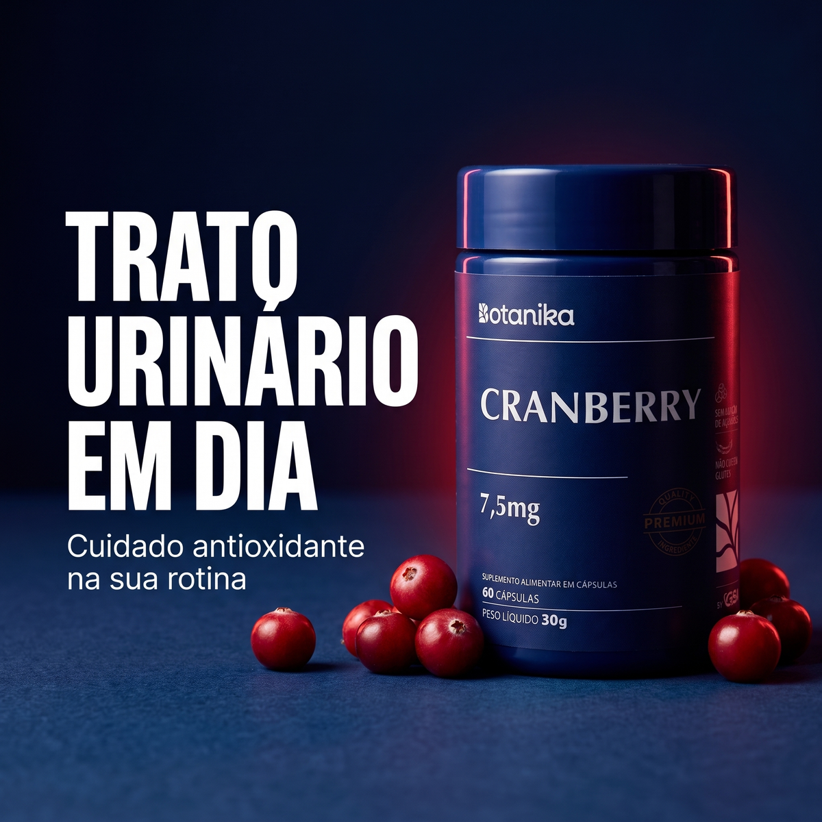 Cranberry Botanika — trato urinário em dia: cuidado antioxidante na rotina