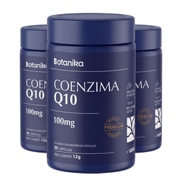 Coenzima Q10 Botanika — 3 frascos (transparente)