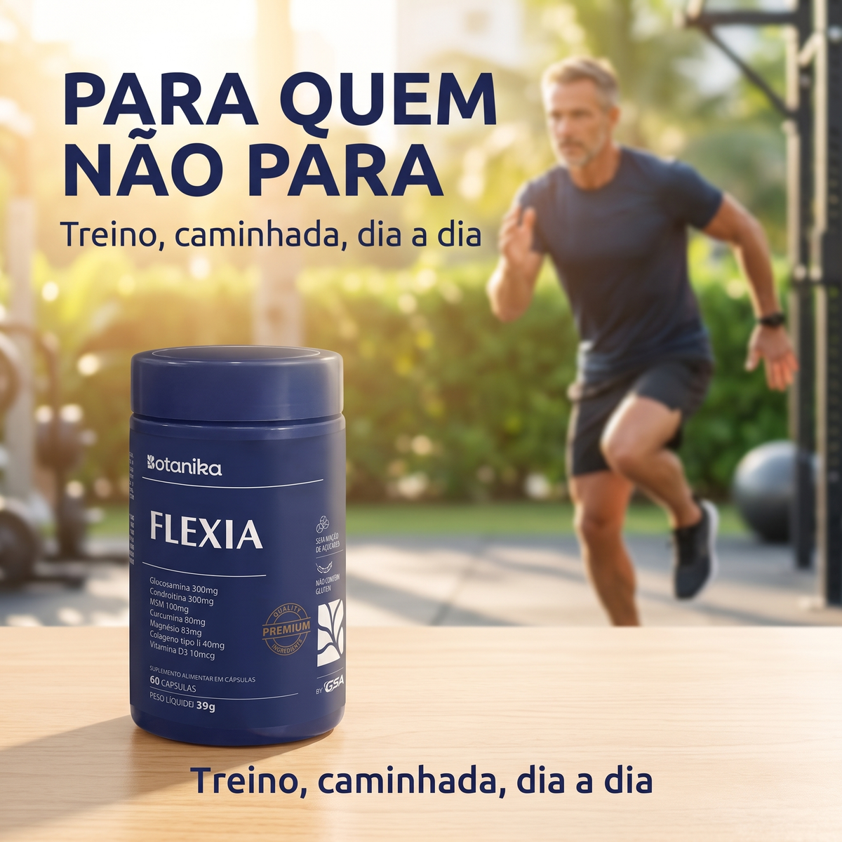Flexia Botanika — para quem não para: treino, caminhada, dia a dia