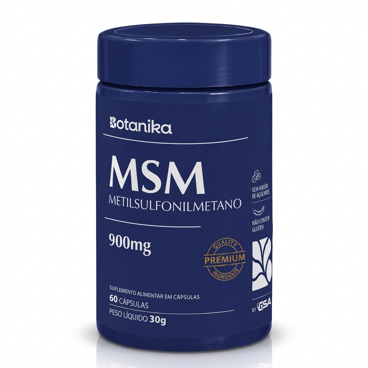 MSM Botanika — frasco 60 cápsulas 900 mg