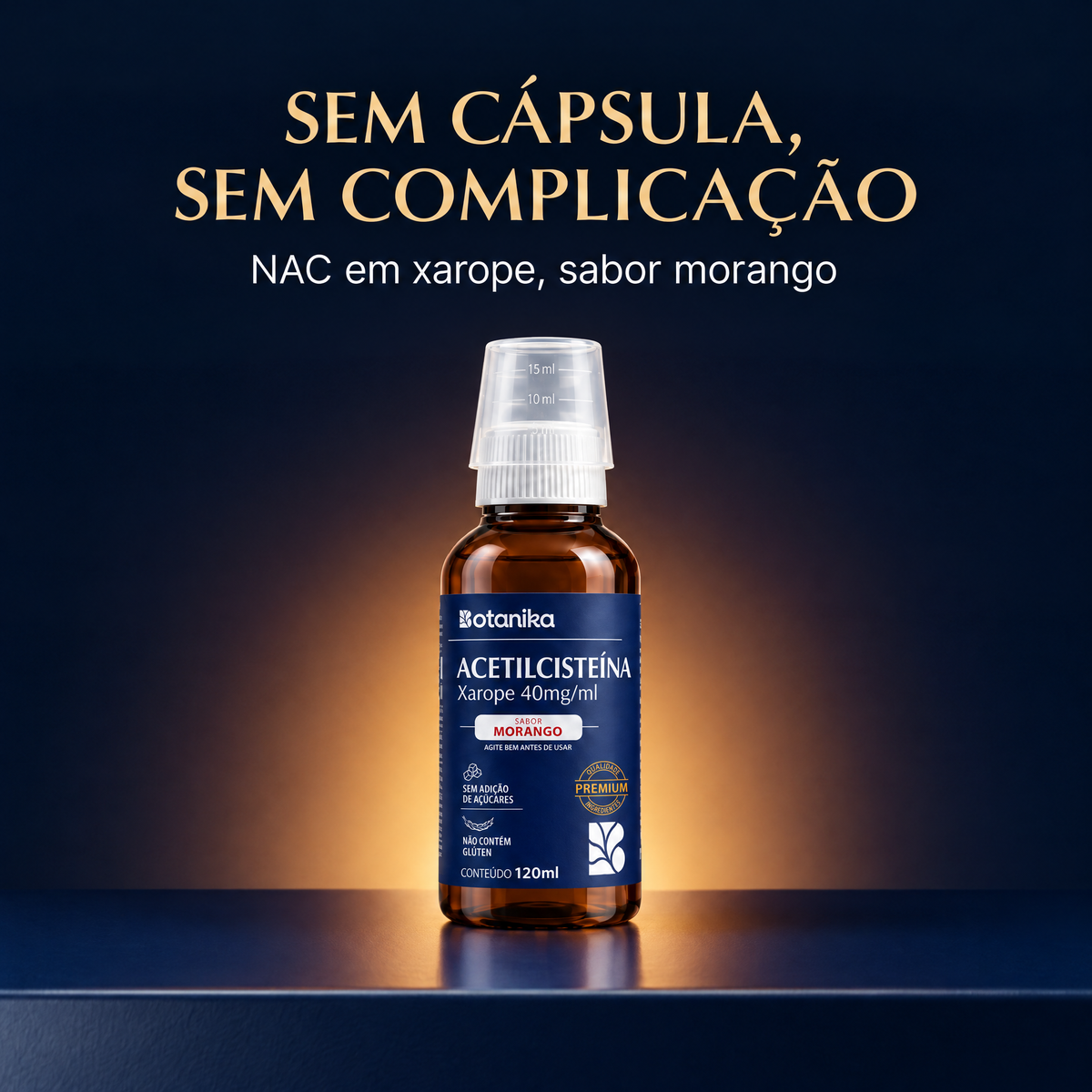 Acetilcisteína Xarope Botanika — sem cápsula, sem complicação
