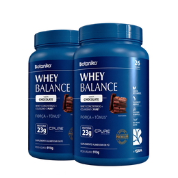 Whey Balance 910 g Chocolate — 2 potes