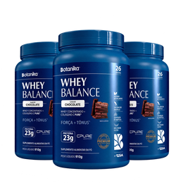 Whey Balance 910 g Chocolate — 3 potes